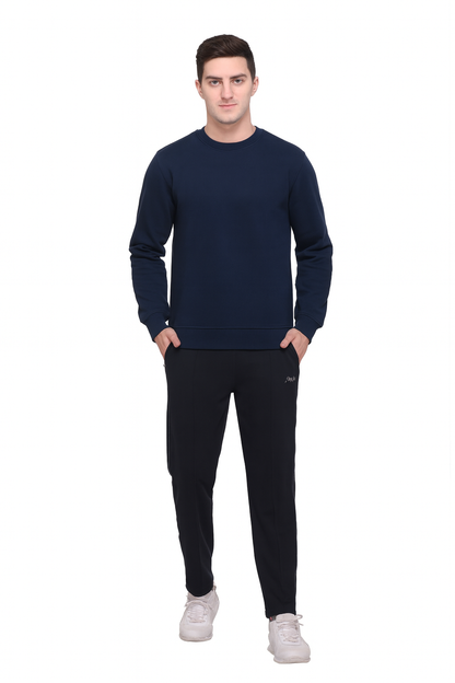 Jinxer Men Plus Size Winter Fleece Track Pants - Black