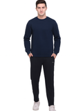 Jinxer Men Plus Size Winter Fleece Track Pants - Black