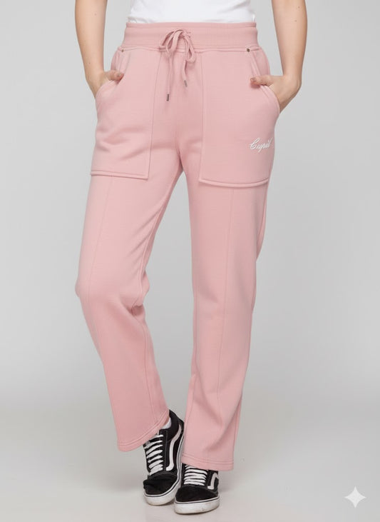 Winters Fleece Lined Warm Sweatpants - Blush