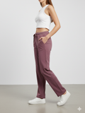 Mid Rise Easy Cotton Pants-Cherry Blossom