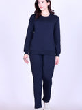 Women’s Cotton Fleece Co-Ord Set – Winter Wear-Navy
