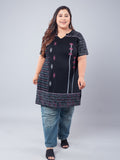 V-Neckline Cotton Long Tops 