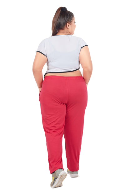 Cotton Track Pants For Women Pack of 3 (Pink/Persian & Wine )