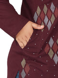 Longline tops with one side pocket