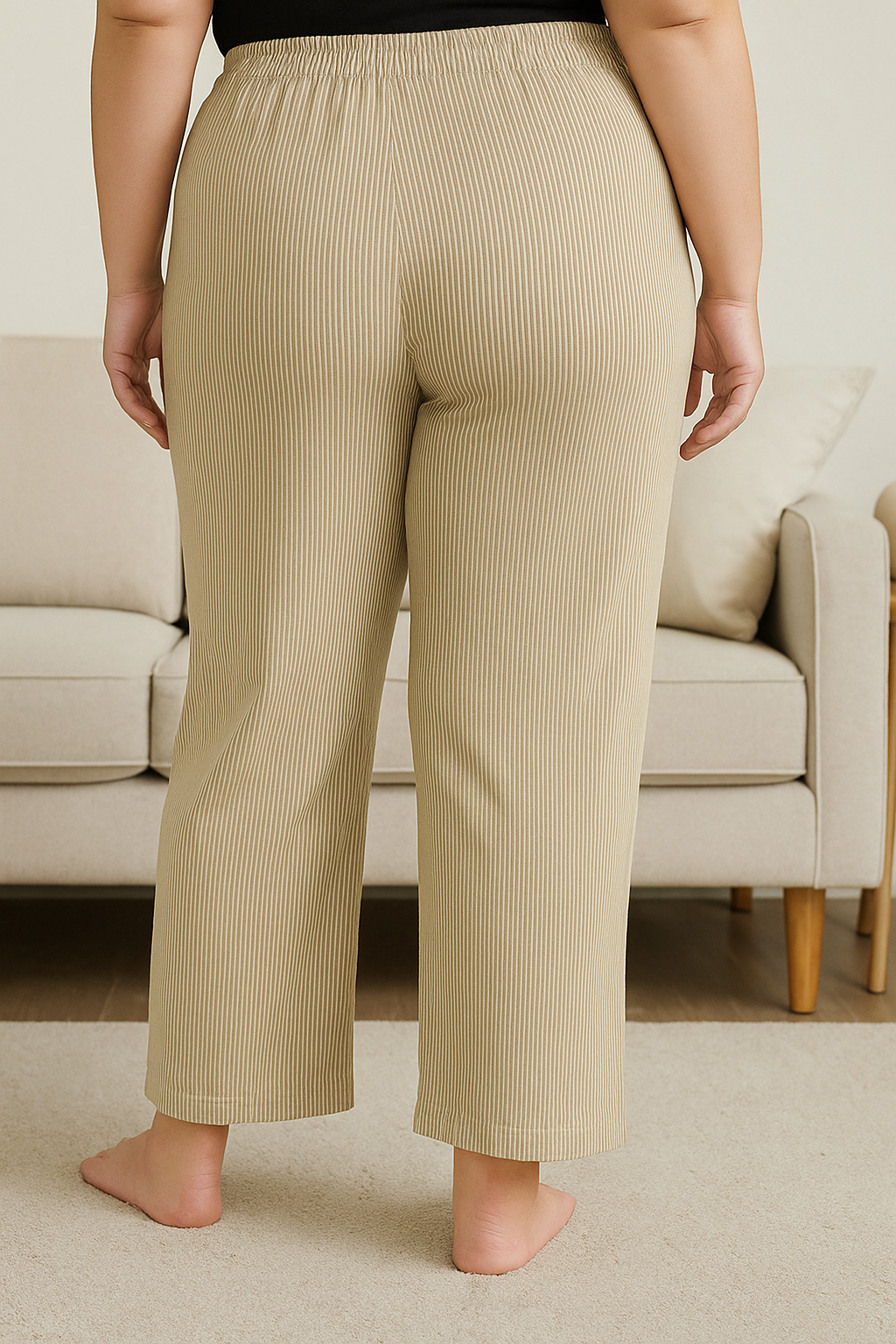 Women’s Cotton Striped Pajama Pants | High Waisted | Sizes L–5XL