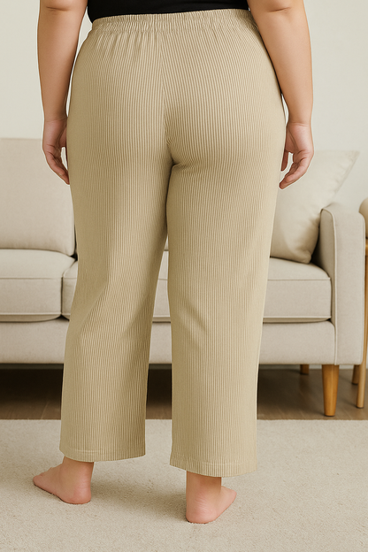 Women’s Cotton Striped Pajama Pants | High Waisted | Sizes L–5XL