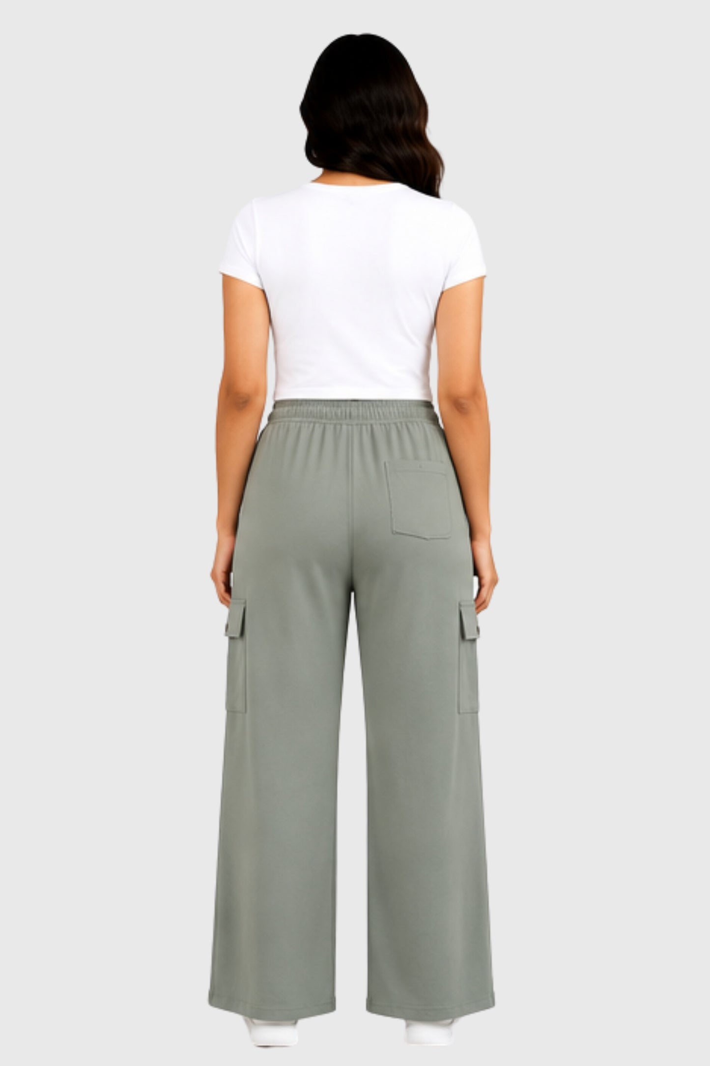 Cupid Woman Cotton Straight Fit Cargo Pants Lounge Bottom with 4 Functional Pockets