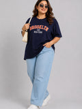 Cupid Woman Basic Printed Cotton Tees In Plus Sizes