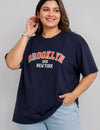 Cupid Woman Basic Printed Cotton Tees In Plus Sizes