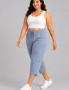 Cotton Capris For Women - Half Capri Pants - Pearl Grey