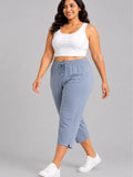 Cotton Capris For Women - Half Capri Pants - Pearl Grey