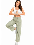 Woman Smart Straight Fit Slay Cargo Pants-Sage