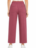 Women Smart Straight Fit Slay Cargo Pants-Rose Pink