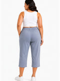 Cotton Capris For Women - Half Capri Pants - Pearl Grey