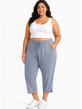 Cotton Capris For Women - Half Capri Pants - Pearl Grey
