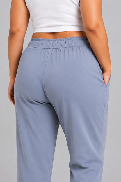 Cotton Capris For Women - Half Capri Pants - Pearl Grey