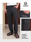 Men's Cotton Cargo Lower – Stretchable Regular Fit with Elastic Waist & Cargo Pockets