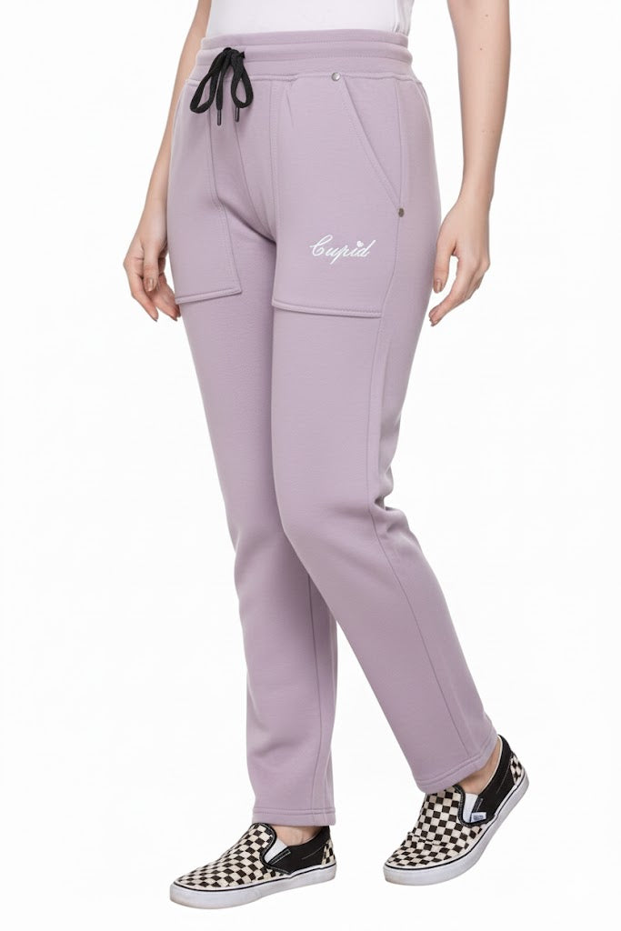 Winters Fleece Lined Warm Sweatpants -Lavender