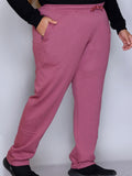Winter Wear Warm Fleece Lowers For Women  - Mauve