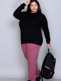 Winter Wear Warm Fleece Lowers For Women  - Mauve