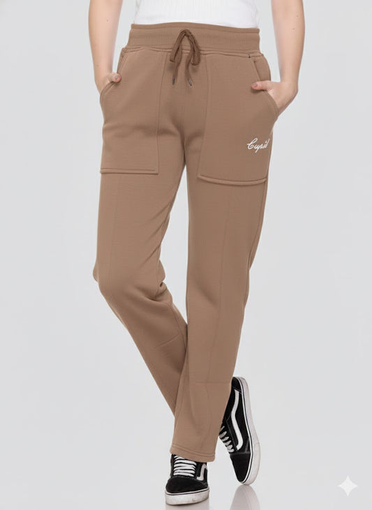 Winters Fleece Lined Warm Sweatpants - Mocha
