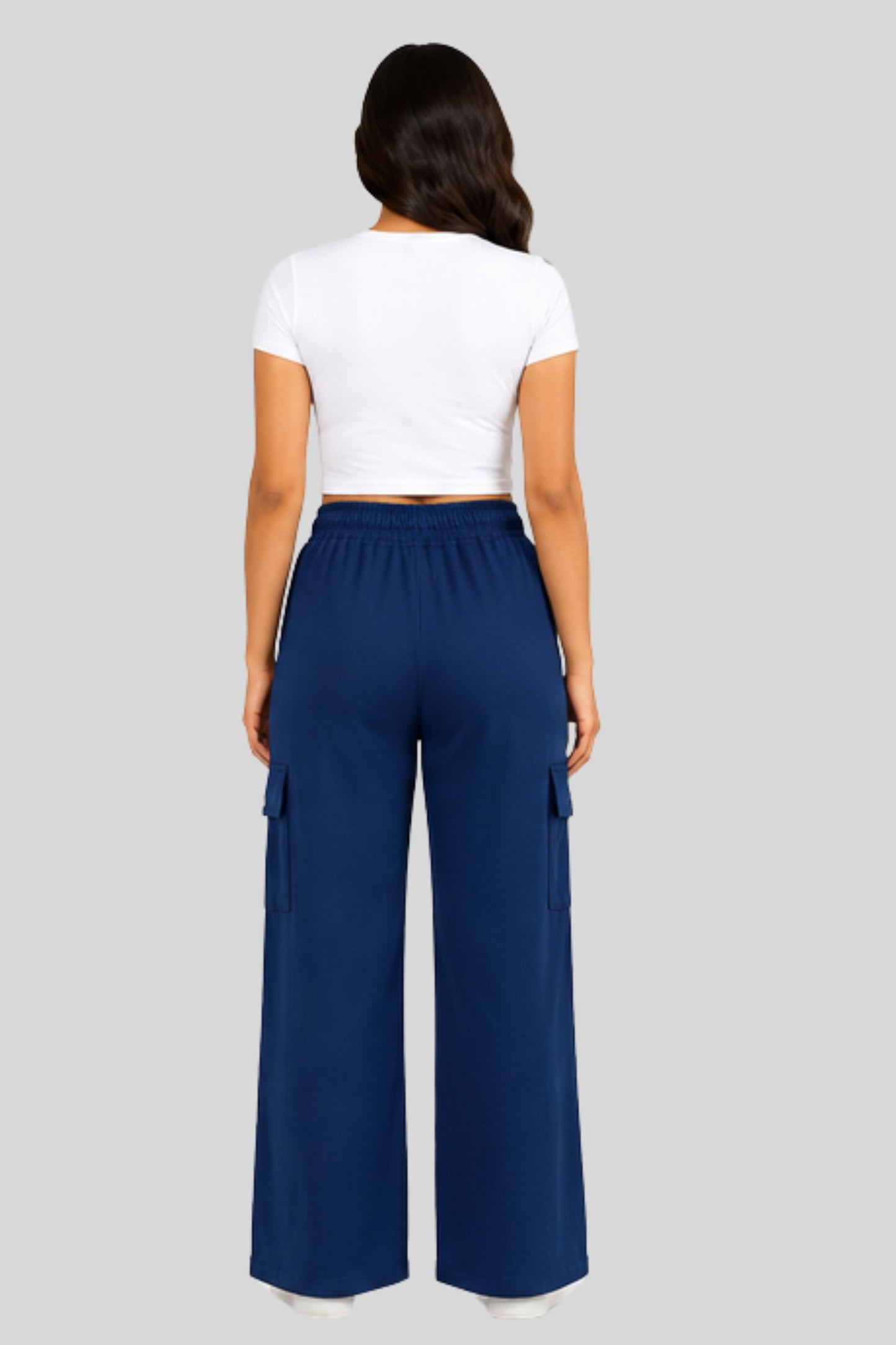 Cupid Woman Cotton Straight Fit Cargo Pants Lounge Bottom with 4 Functional Pockets