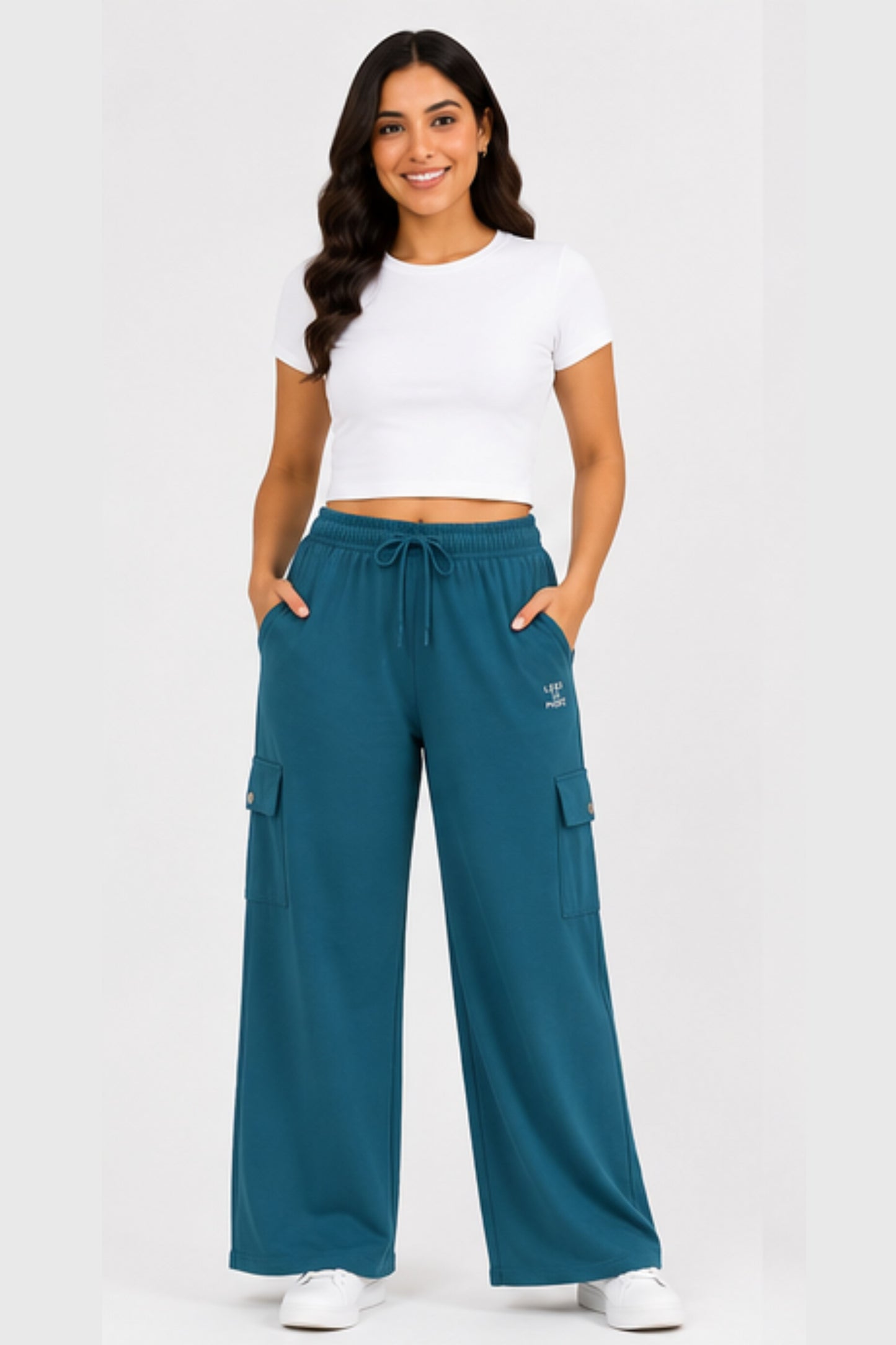 Cupid Woman Cotton Straight Fit Cargo Pant Pajamas Lounge Bottom
