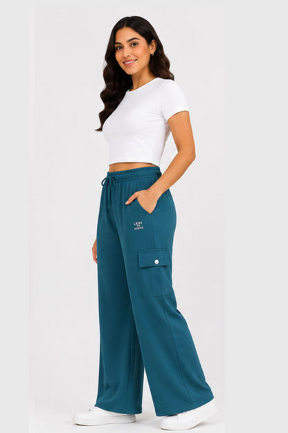 Cupid Woman Cotton Straight Fit Cargo Pant Pajamas Lounge Bottom