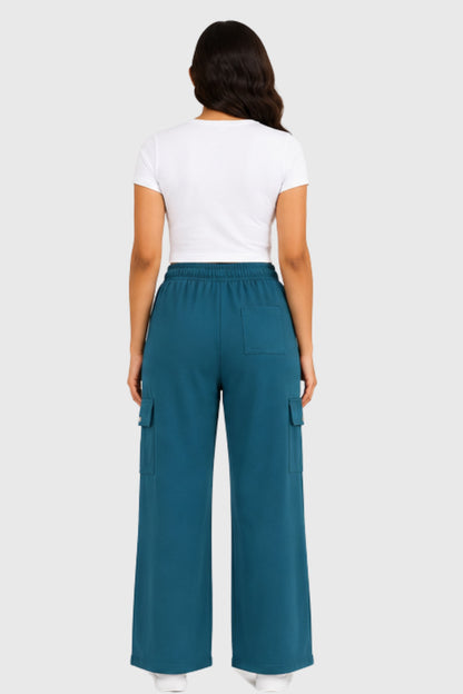Cupid Woman Cotton Straight Fit Cargo Pant Pajamas Lounge Bottom