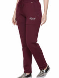 Winters Fleece Lined Warm Sweatpants -Wine