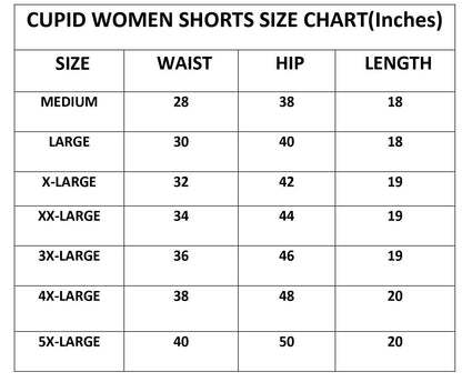 CUPID Plus Size Comfortable Plain Barmuda/Shorts for Night Wear, Casual Wear for Women (Coral Red) freeshipping - Cupid Clothings