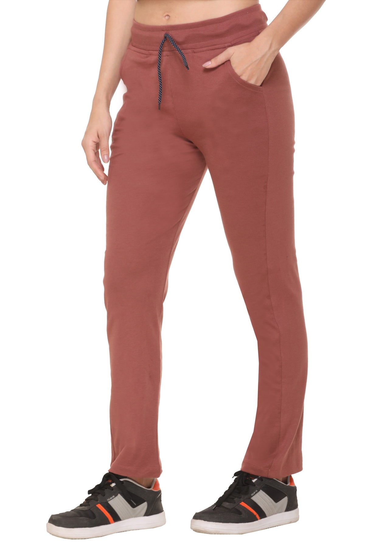 Brown Slim Fit And Double Pocket Daily Wear Plain Cotton Trouser For Ladies  at Best Price in Mumbai | Mansi Collection