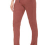 Stretchable Track Pant For Women - Cotton Lycra - Copper Rust