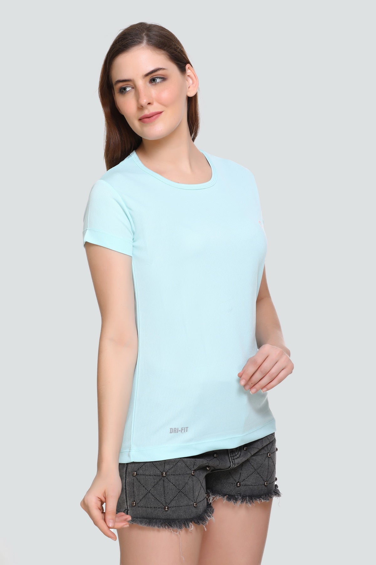 Dri-Fit T-Shirts For Women Half Sleeves Activewear - Mint