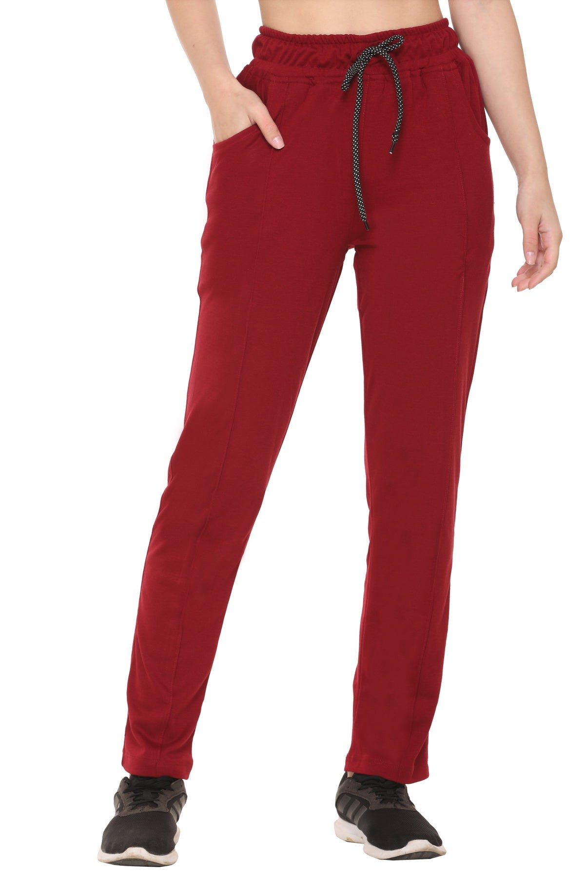Cotton Running Track Pant with Zipper Pockets for Women  Laasa Sports