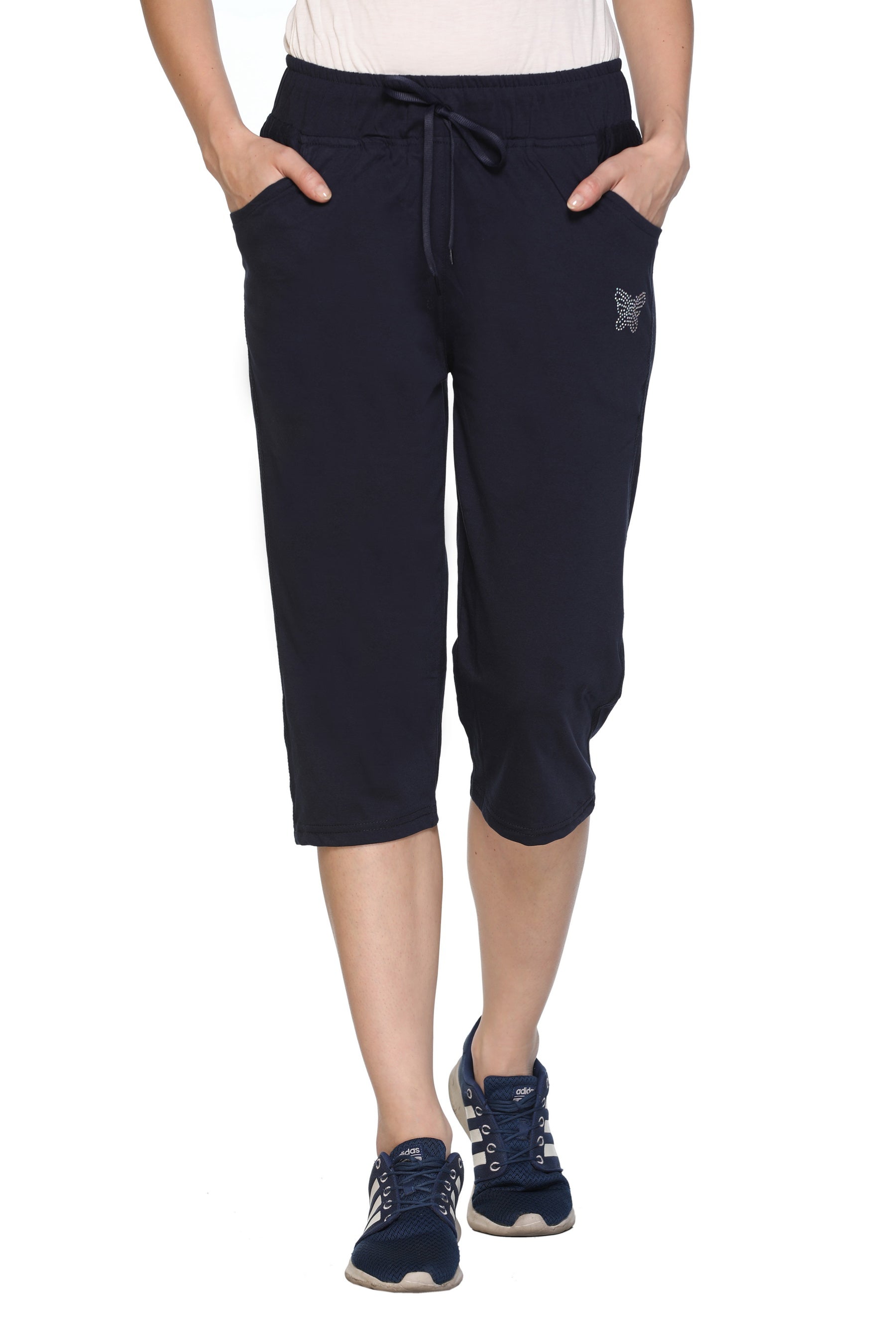 Women Shorts Pants Half Pants Capri Jogging Fitness Casual Solid Summer  Pocke | eBay