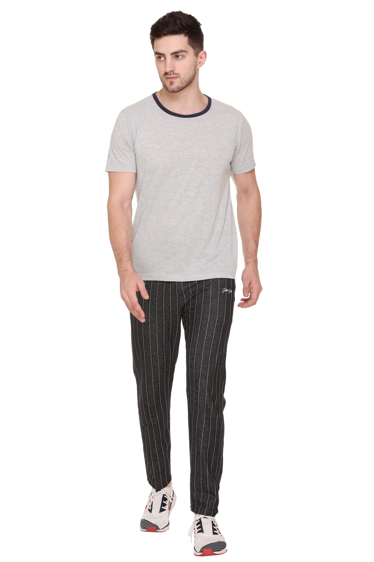 imageJinxer Men Cotton Pajama Pants - Pack of 3 (Blue, Black & Grey)