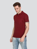 Buy Maroon Collar T-shirts For Men Online In India