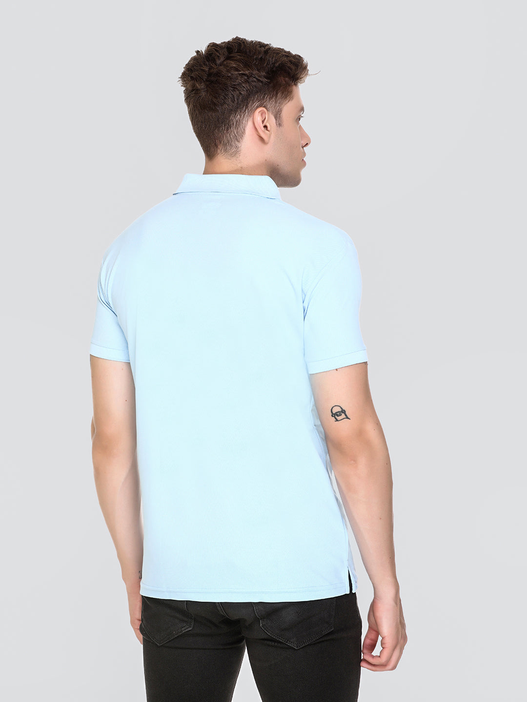 Comfortable Jinxer Blue Polo Neck T Shirt for men online in India