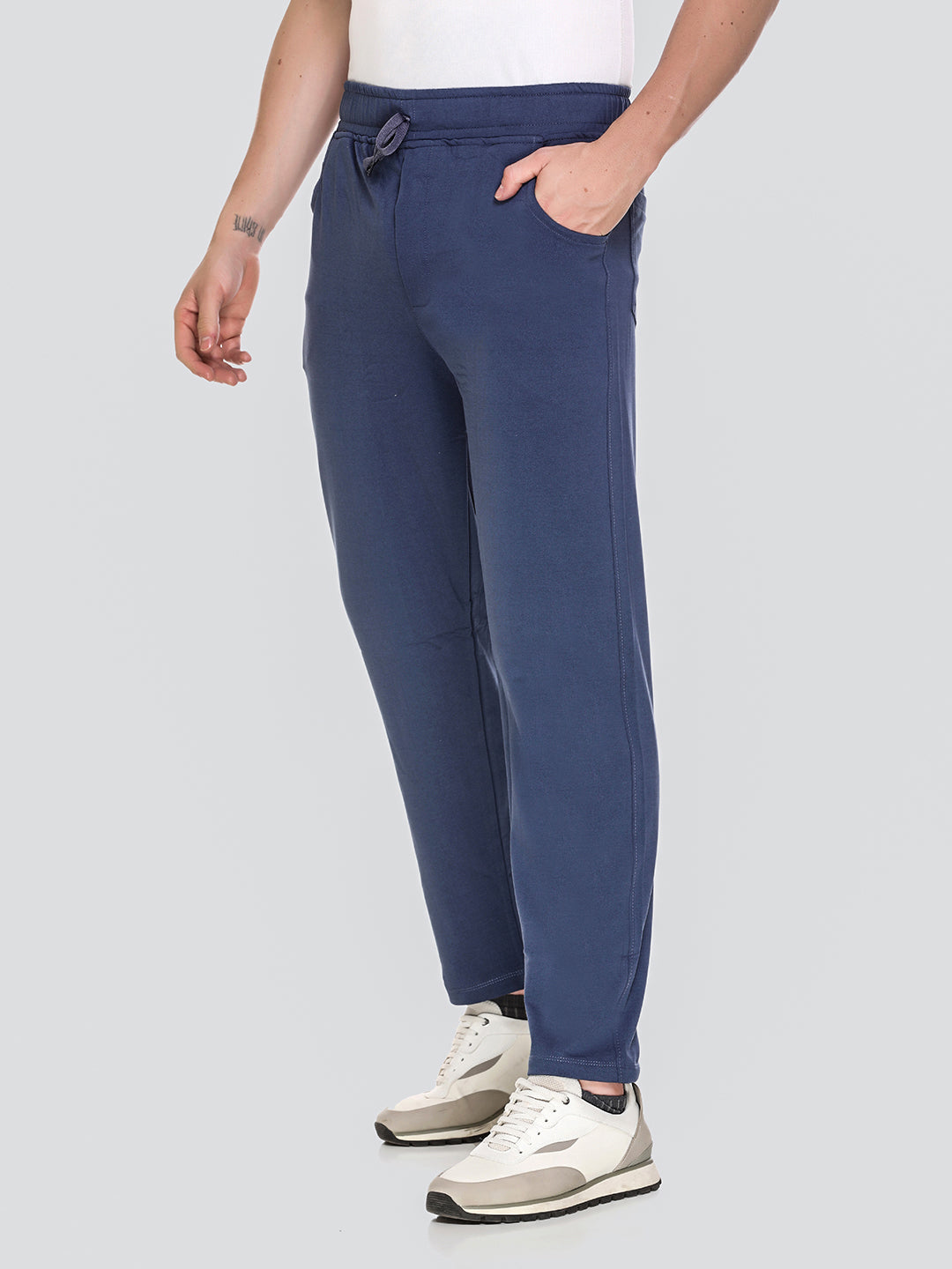 Comfy Blue Cotton Jinxer Regular Fit Sports Lowers For Men At Best Prices Online In India
