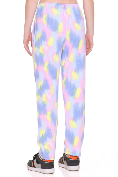 Tie-Dye Night Pajamas For Women - Blue & Pink