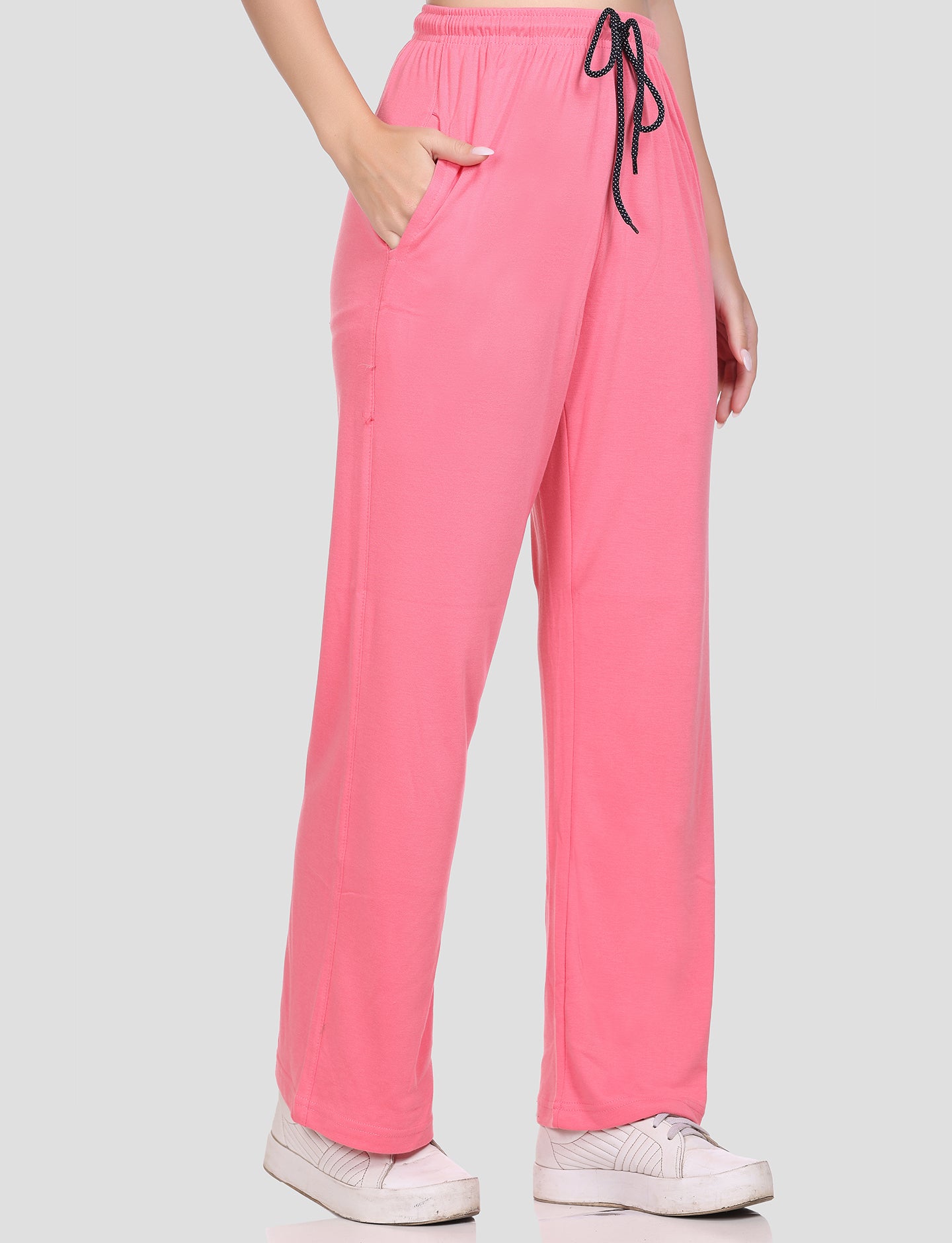 Buy Comfortable High Waist Flannel Flame Pink Pants for Women