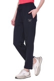 Winter Fleece Track Pants For Women - Navy Blue