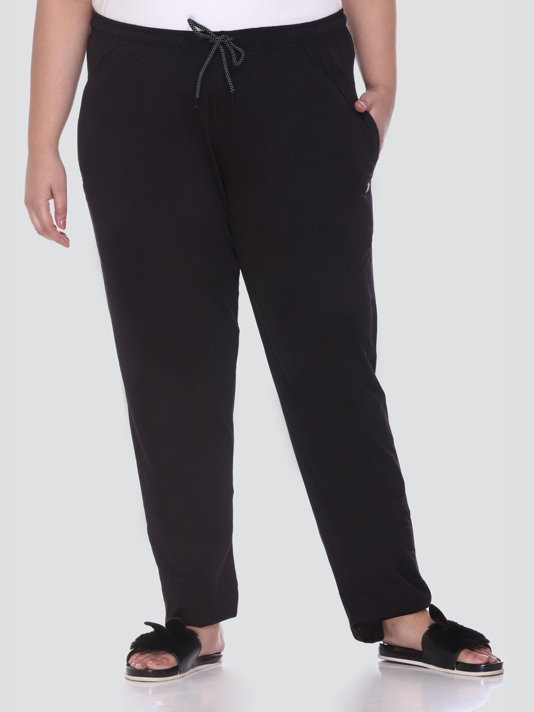 Stylish Black Cotton Track Pants For Women Online In India