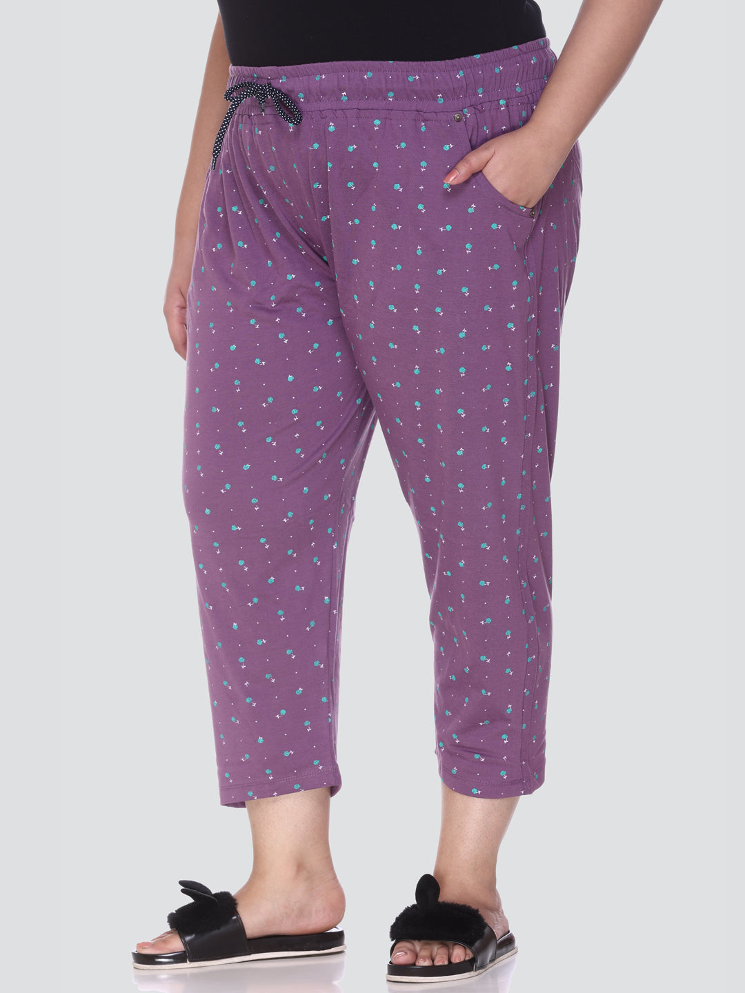 Buy Pink Rabbit Pyjama Pants Cute Bunny 34 Pants Womens Online in India   Etsy