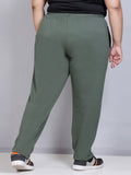 Women's Solid Olive Color Ankle Length Regular Track Pants