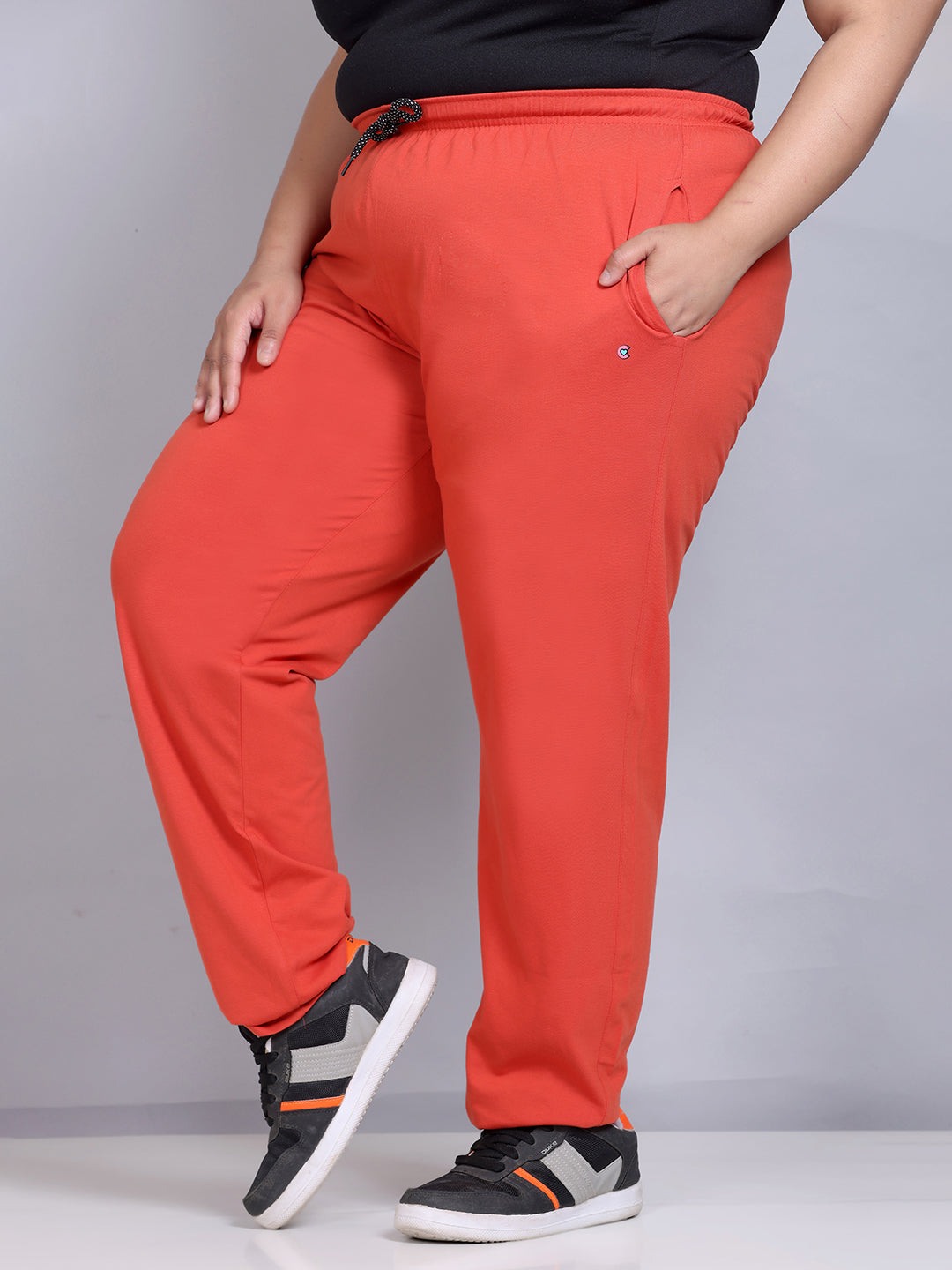 Cotton Track Pants For Women Pack of 3 (Grey, Tangy Orange & Sky)
