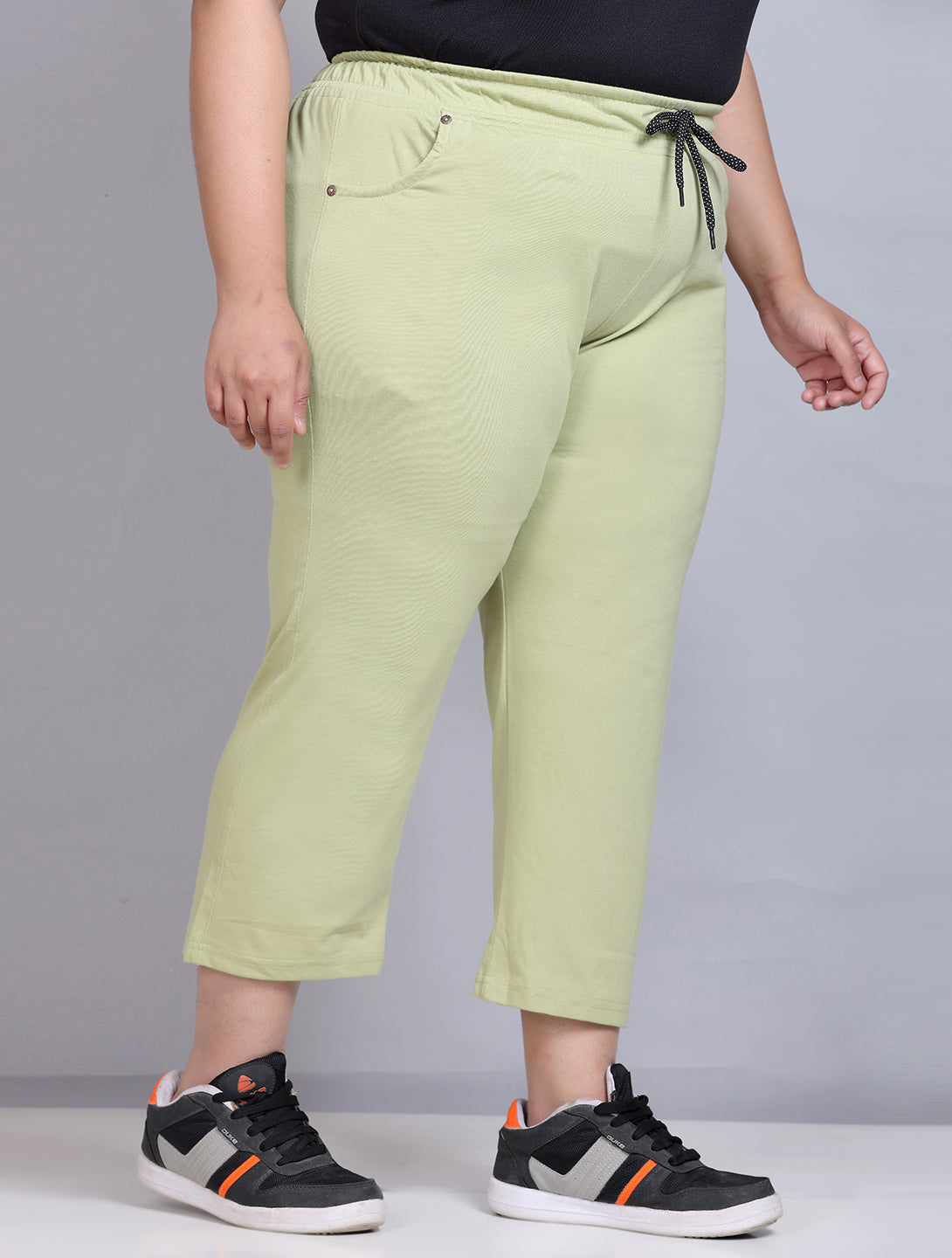 Buy Comfy Cardamom Green Half Cotton Capri Pants For Women Online In India  By Cupidclothing's – Cupid Clothings