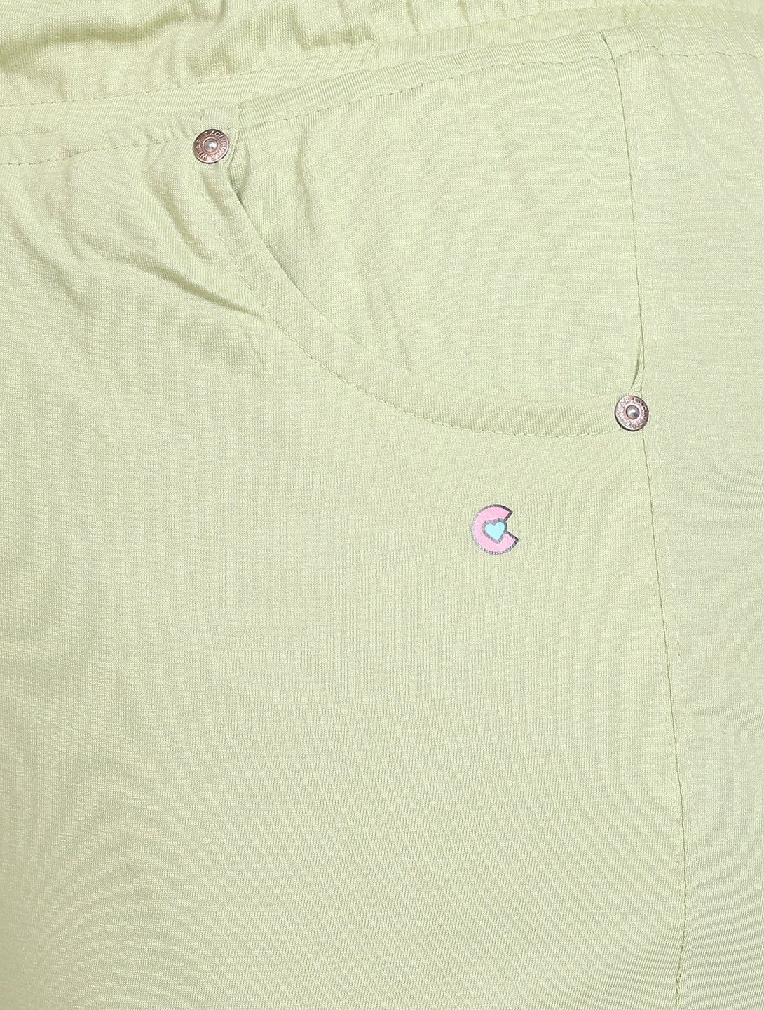 Cotton Capris For Women - Half Capri Pants - Cardamom  Green (3XL-7XL)
