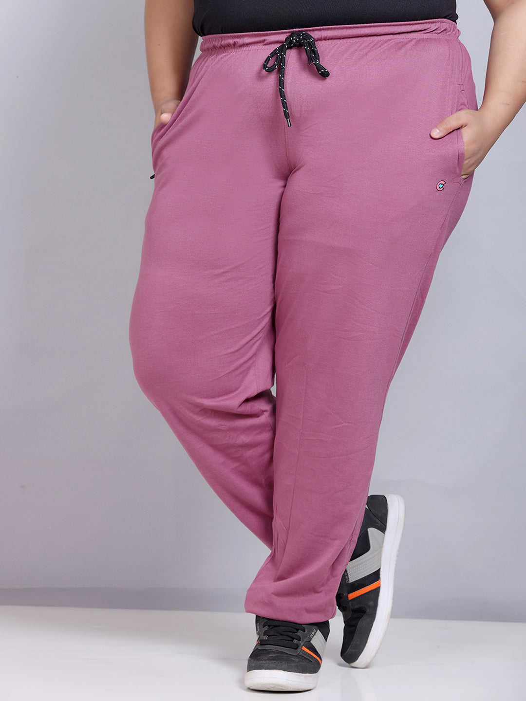 Comfy Mauve Cotton Track Pants For Women At Best Prices
